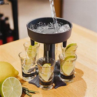 [Dhin] Hoomwell 6 Shot Glass Dispenser Holder Liquor Dispenser Party Drinking Games Bar Cocktail Wine Beer Quick Filling Tool COD