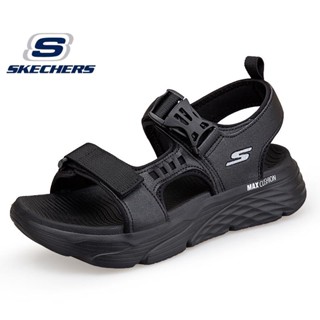 Skechers_ MAX CUSHION รองเท้าแตะลําลอง เหมาะกับการเล่นกีฬา โยคะ แฟชั่นฤดูร้อน สําหรับผู้ชาย ไซซ์ 40-45