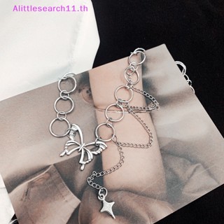 Alittlesearch11 สร้อยคอโช้กเกอร์ จี้ผีเสื้อ เรขาคณิต สีเงิน เครื่องประดับ สําหรับผู้หญิง ของขวัญ ปาร์ตี้