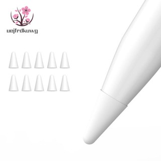 เคสปากกาสไตลัส ซิลิโคน สีขาว แบบเปลี่ยน สําหรับ Apple Pencil 1St 2Nd 10 ชิ้น