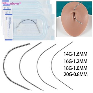 Purelove&gt; ใหม่ อุปกรณ์สักลิ้นหู จมูก ปาก สะดือ แบบใช้แล้วทิ้ง 14G-20G