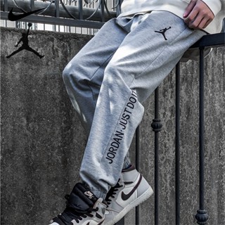 Nike X AJ ของแท้ 100% กางเกงฮาเร็มขายาวลําลอง ผ้าถัก 320 กรัม สําหรับผู้ชาย และผู้หญิง