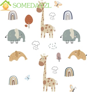 Somedayzl สติกเกอร์พีวีซี ลายยีราฟน่ารัก ลอกออกได้ สําหรับติดตกแต่งผนังห้องนอน ห้องนั่งเล่น