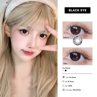 MIDROOคอนแทคเลนส์สีดำ Big Eye Black คอนเเทคเลนส์สายตาขนาดมินิ 1คู่14.5mm