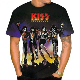 เสื้อยืด พิมพ์ลาย Kiss Rock Band Destroyer 3 มิติ สําหรับผู้ชาย