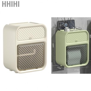 Hhihi Toilet Paper Roll Holder  Space Saving Home Decor Bathroom Tissue Box Dispenser Easy Changing Wall Mount for Hotel