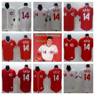 MLB Cincinnati Reds Pete Rose เบสบอลเสื้อยืดผู้ชายผู้ชาย