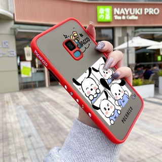 สําหรับ Samsung galaxy S9 S9 Plus เคสการ์ตูนน่ารัก Pochacco ฝ้า ใส ขอบสี่เหลี่ยม เคส รูปแบบ ซิลิโคน กันกระแทก เคสป้องกัน