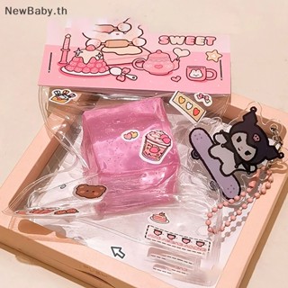 Newbaby ของเล่นบีบสกุชชี่ใส รูปอุ้งเท้าแมว ขนาดเล็ก บรรเทาความเครียด