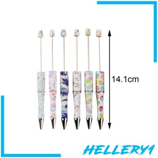 [Hellery1] ปากกาลูกลื่น ลูกปัด DIY สําหรับสอบ สํานักงาน ห้องเรียน 6 ชิ้น