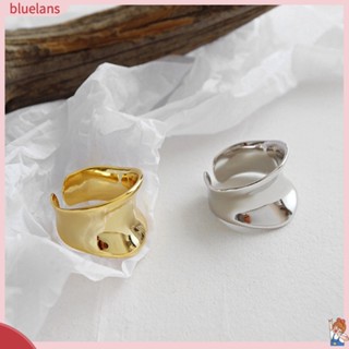 Blu แหวนแฟชั่น รูปเรขาคณิต เปิดปรับได้ สไตล์พังก์ ฮิปฮอป สําหรับผู้หญิง