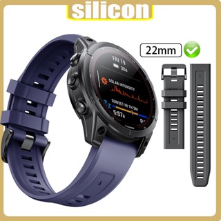 Lereach สายนาฬิกาข้อมือซิลิโคนไทเทเนียม 22 มม. แบบเปลี่ยน สําหรับ Garmin Quatix 7 Sapphire 6 Titanium 5 Sapphire