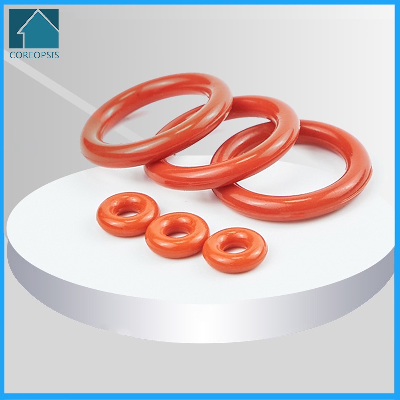 โอริงซีลปะเก็นปั๊มลม VMQ OD 7 มม.-30 มม. CS 2.4 มม. สีแดง 50 ชิ้น ต่อชุด และโอริงซีล แบบเปลี่ยน [202