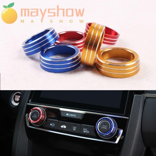 Mayshow แหวนลูกบิดเครื่องปรับอากาศ AC สําหรับ ASX Lancer Outlander Sport RVR Audio Knob Cover 3 ชิ้น