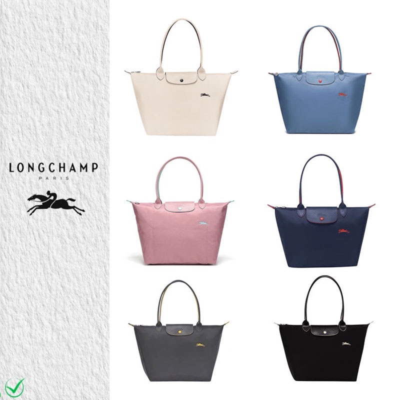Longchamp ฉบับครบรอบ 70 ปี  กระเป๋า  แท้ neo Le Pliage tote bag ขนาด L*M หูยาว กระเป๋าช้อปปิ้ง พับเก็บได้ กระเป๋า