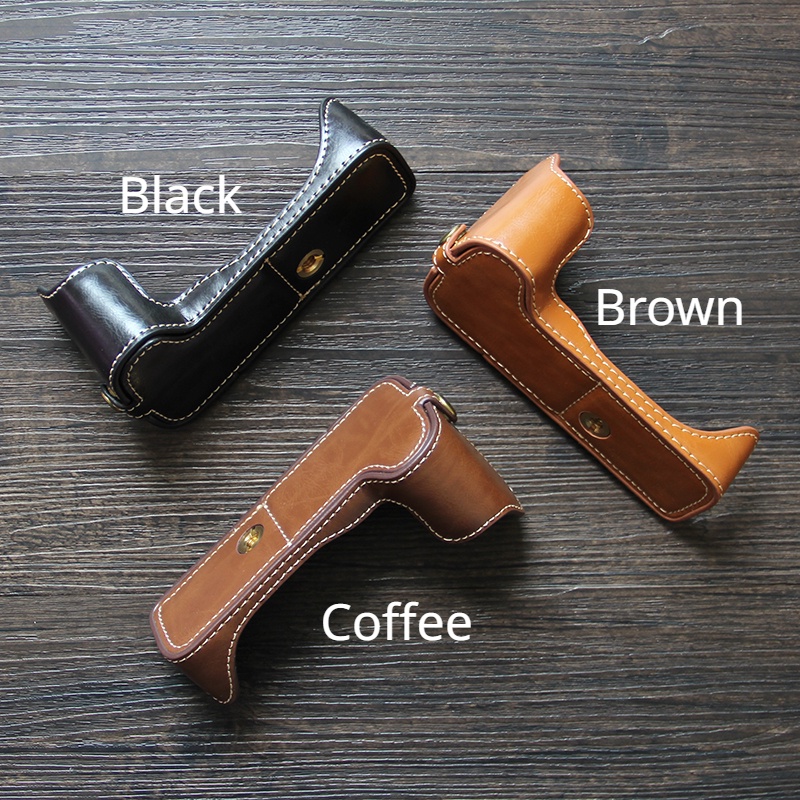 กระเป๋ากล้องหนัง PU ครึ่งสําหรับ Canon 6D ll 77D 800D 5D4 5D3 850D 80D 90D 70D 750D 760D