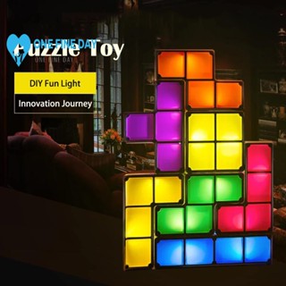 Tetris ของเล่นบล็อกตัวต่อปริศนา 3D มีไฟกลางคืน LED G3G1