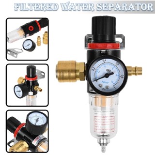 1/4" Pressure Reducer Air Filter Regulator Compressor Water Separator Manometer