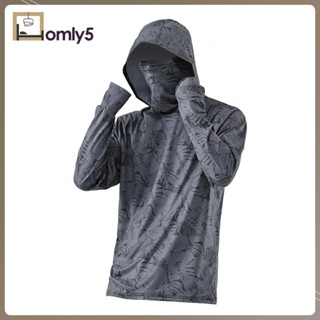 [Homyl5] เสื้อกันหนาว มีฮู้ด ป้องกันแดด แบบบาง เหมาะกับฤดูร้อน สําหรับผู้ชาย ตกปลากลางแจ้ง