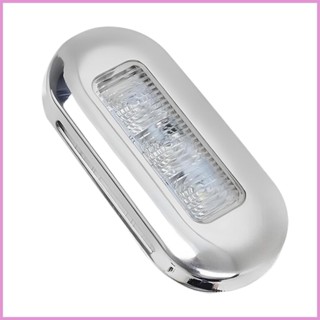 ไฟนําทาง LED 12v 3 ดวง กรอบสเตนเลส ติดเรือ สําหรับตกแต่งบ้าน