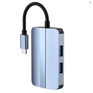 อะแดปเตอร์ฮับ USB C 2112 5-in-1 Type C พร้อมพอร์ต RJ45 USB3.0 USB2.0 SD TF สําหรับแล็ปท็อป แท็บเล็ต สมาร์ทโฟน