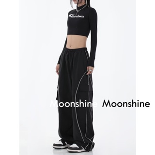 Moon  กางเกงขายาว คาร์โก้ กางเกง เชือกอเมริกันคลาสิค Cargo pants 2023 NEW 072030 ทันสมัย ทันสมัย Chic Stylish A20M02R 36Z230909