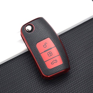 เคสกุญแจรีโมทรถยนต์ หนัง TPU แบบพับได้ สําหรับ Ford Focus 2 MK2 Fiesta Mondeo Galaxy Falcon Territory Ecosport Shell Fob