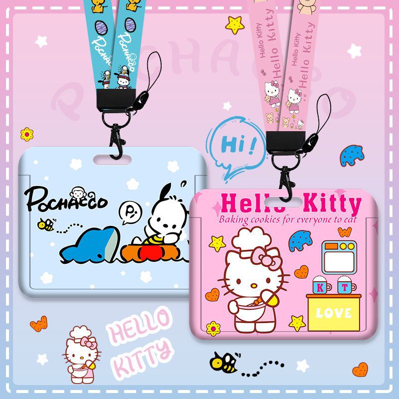 ใหม่ Sanrio กระเป๋าใส่นามบัตร แบบแข็ง แนวนอน ทนทาน สําหรับใส่นามบัตร บัตรรถบัส รถไฟใต้ดิน MRT 2023