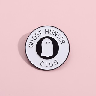 เข็มกลัด ทรงกลม ลาย Ghost Hunter Club เครื่องประดับ สําหรับเพื่อน