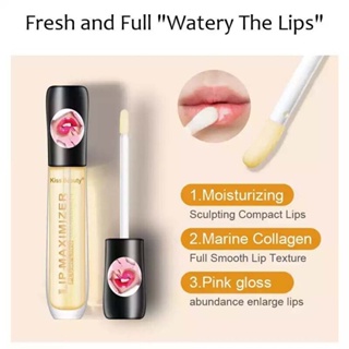 Kiss Beauty Plumping Lip Serum Lip Plumper Instant Volumising Lip Gloss Brighten Lip Oil Lip Care