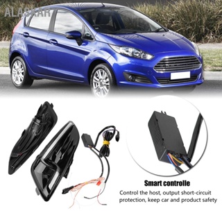 ALASKAR 1 คู่รถกลางวันไฟเลี้ยวไฟตัดหมอก LED 2 สีสำหรับ Ford Fiesta 13-16