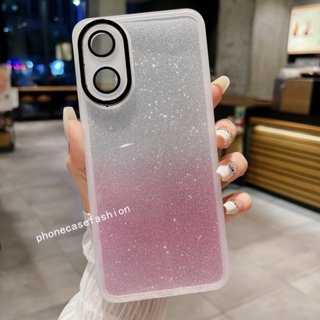 เคสโทรศัพท์มือถือ ซิลิโคนนุ่ม แต่งกลิตเตอร์ พร้อมฟิล์มเลนส์กล้อง สําหรับ oppo A78 oppoA78 NFC 4G 5G 2023