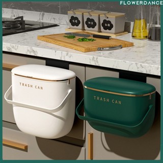 Ins High Beauty Toilet Kitchen แขวนผนังขนาดใหญ่พร้อมฝาปิด Flip Home Garbage Bin ดอกไม้