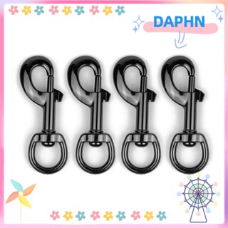 DAPHS ตะขอสายจูงสุนัข แบบโลหะ อเนกประสงค์ สีดํา 4 ชิ้น