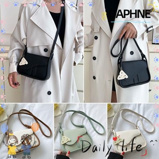 Daphne กระเป๋าสะพายข้าง หนัง PU พรีเมี่ยม สีหวาน|กระเป๋าสะพายไหล่ ใต้วงแขนน่ารัก สําหรับผู้หญิง