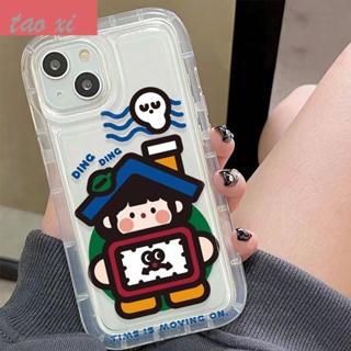 เคสป้องกันโทรศัพท์มือถือ แบบนิ่ม ลายนาฬิกาปลุก กันกระแทก สําหรับ Apple Iphone 13 14pro 12 11max xr xs 8