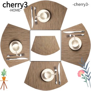 Cherry3 แผ่นรองจาน ทรงกลม ทําความสะอาดง่าย ทนทาน 17.7 นิ้ว x 11.8 นิ้ว 4 ชิ้น