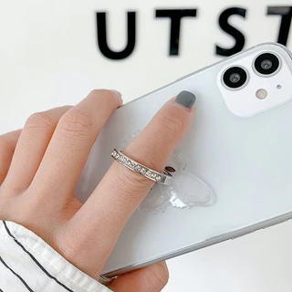 [พร้อมส่ง] แหวนติดโทรศัพท์มือถือ แบบใส ประดับเพชร