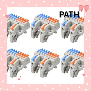 Path บล็อกเทอร์มินัล 2 in 8 Out 600 โวลต์ เชื่อมต่อเร็ว 28-12AWG DIY 6 ชิ้น