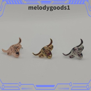 MELODYGOODS1 ต่างหูสตั๊ด โลหะผสม รูปวัว แฮนด์เมด สไตล์เรโทร สําหรับผู้หญิง