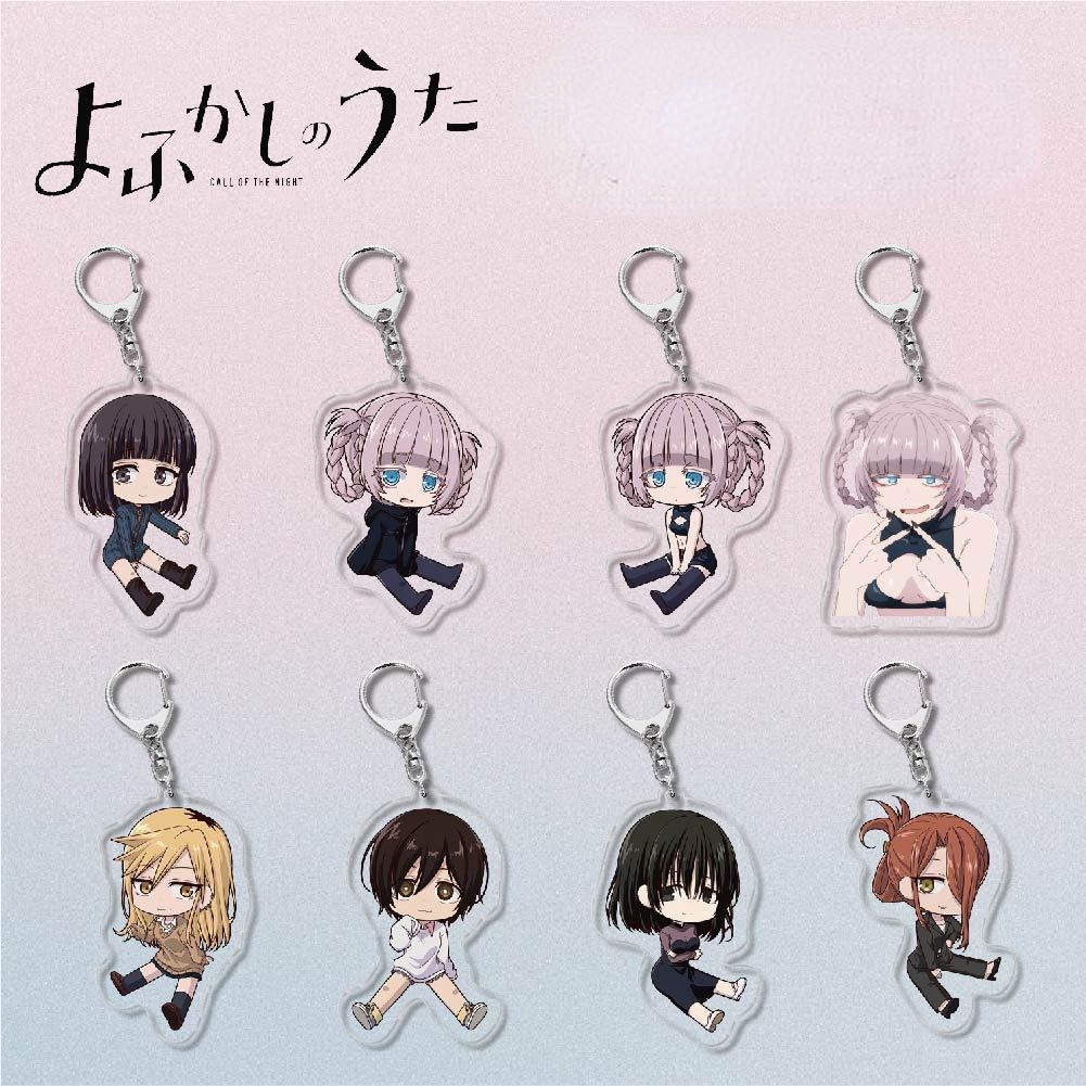 อะนิเมะ Yofukashi no Uta พวงกุญแจอะคริลิค Call of the Night จี้ของขวัญ