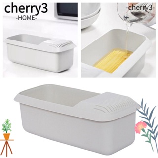 Cherry3 ที่กรองพาสต้า 29*14*11 ซม. ทนความร้อน ไมโครเวฟ พาสต้า หม้อหุงข้าว มีประโยชน์ PP สีขาว กล่องทําอาหาร ต้มผัก