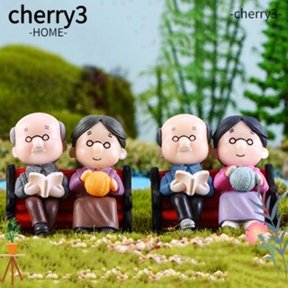 Cherry3 ฟิกเกอร์คุณปู่ย่าตายาย สวนบอนไซ ขนาดเล็ก ของเล่นจิ๋ว 1 ชุด