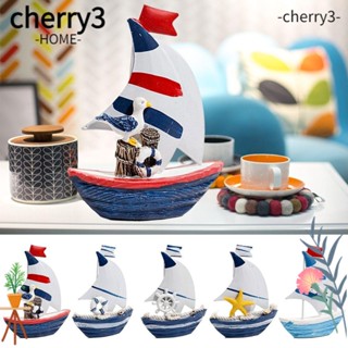 Cherry3 โมเดลเรือใบ แบบเหล็ก สไตล์เมดิเตอร์เรเนียนย้อนยุค ขนาด 13.5*10.5*3.1 ซม. สําหรับตกแต่งบ้าน ห้องนั่งเล่น ออฟฟิศ