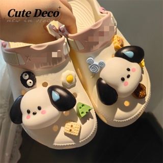 CROCS 【Cute Deco】กระดุมเรซิ่น รูปลูกสุนัขน่ารัก 3D สําหรับรองเท้า DIY