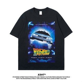  พิมพ์ลาย (พร้อมส่ง) เสื้อ Back to the Future Tee T-shirt สินค้าสตรีท