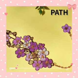 PATH ที่คั่นหนังสือโลหะ รูปดอกซากุระ สีทอง สร้างสรรค์ อุปกรณ์เสริม สําหรับเป็นของขวัญ