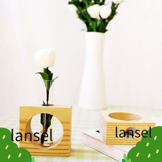 LANSEL แจกันต้นไม้ไฮโดรโปนิก กรอบไม้ สําหรับตกแต่งบ้าน ออฟฟิศ