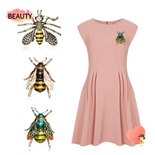 BEAUTY Bumblebee เข็มกลัดคริสตัล พลอยเทียม รูปผึ้ง สําหรับตกแต่งเสื้อเชิ้ต