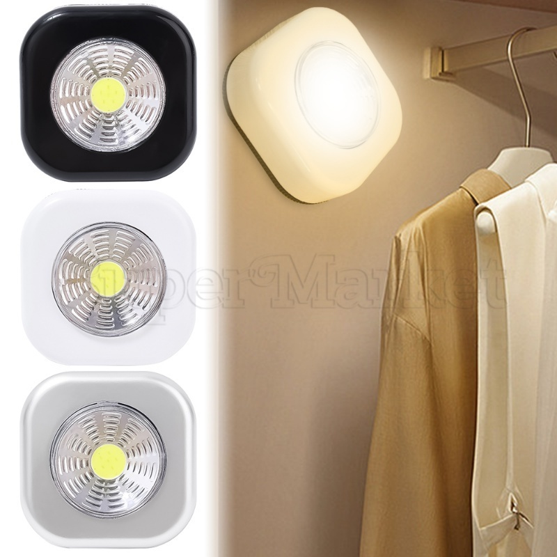 17 บาท [ Featured ] โคมไฟ LED ไร้สาย ทรงสามเหลี่ยม แบบมือกด สําหรับติดตู้เสื้อผ้า 1 ชิ้น Home & Living